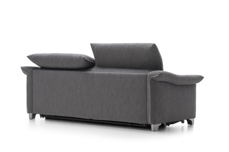 canap&eacute;-lit Galaxio, vue face arri&egrave;re, tissu fonc&eacute; chez Confort-Lit