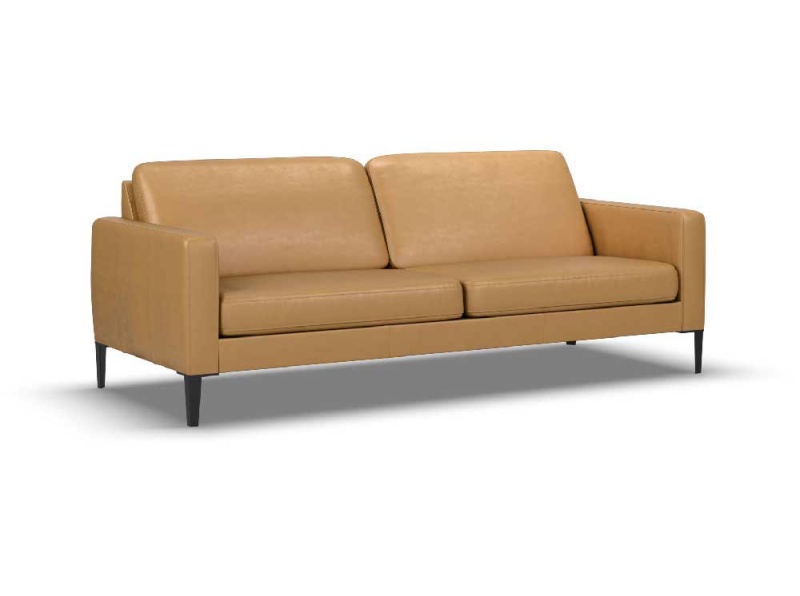 Canap&eacute; N-SERIES Narvik cuir brun clair, IMG Comfort chez Confort-Lit Givisiez, Fribourg